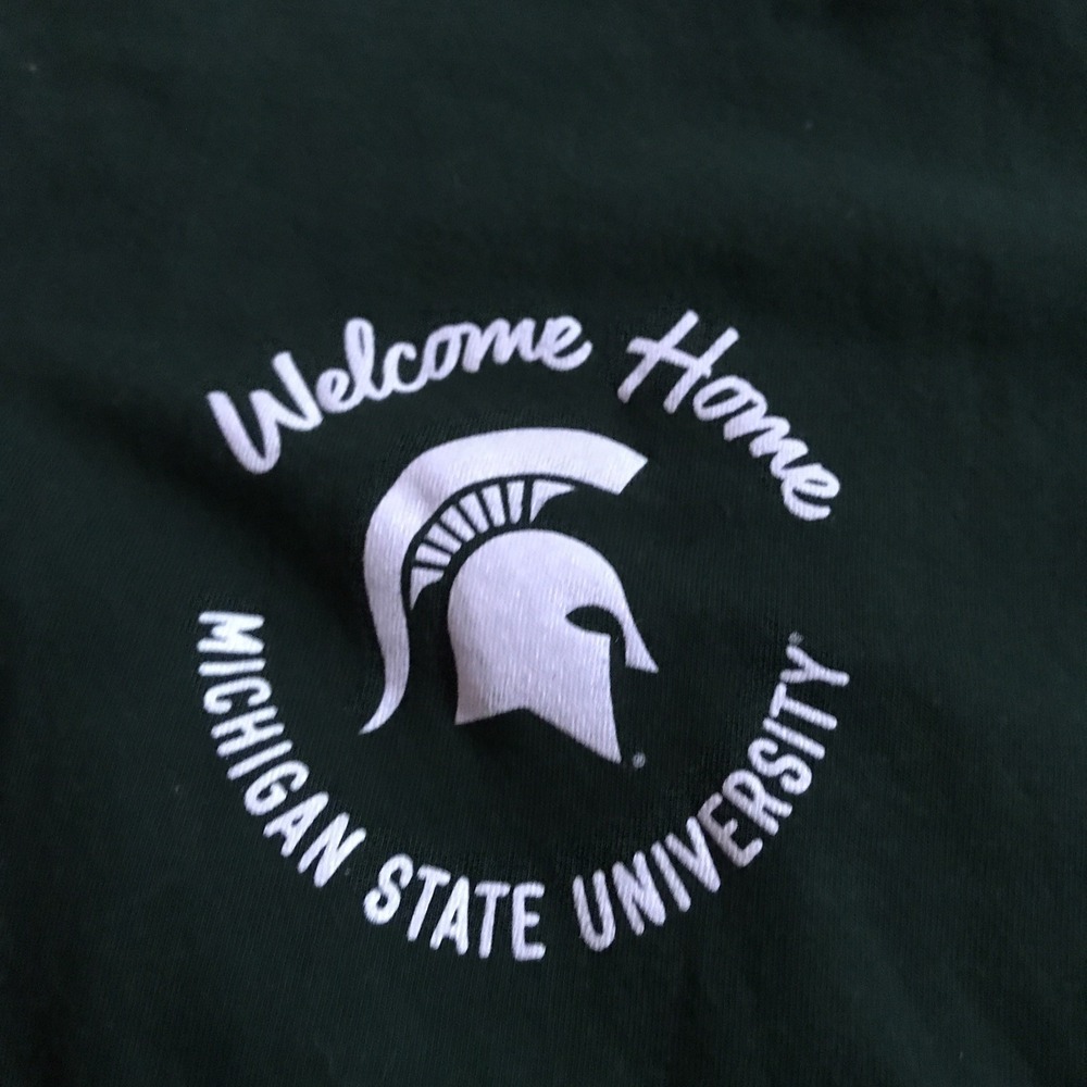 Michigan State Spartans 2XL Green Graphic Tee Shirt - Picture 2 of 5